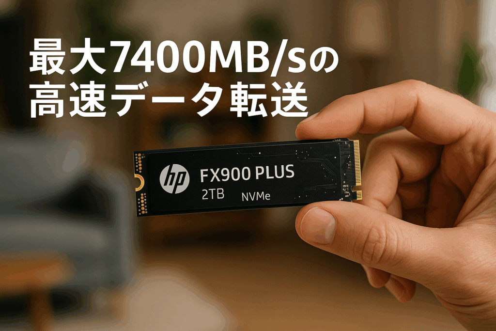 HP FX900 PLUS 2TB SSD NVMe1.4 M.2 Type 2280 PCIe Gen4×4 最大読込:7400MB/s (R:7400MB/s、W:6500MB/s) 内蔵SSD 高耐久 3D NAND PS5動作確認済み メーカー 5年保証 7F618AA#UUF