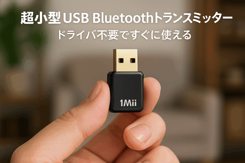 1Mii Bluetooth 5.3 usbアダプタ トランスミッター 送信機 ドライブのインストール不要、PS4/PCからBluetoothイヤホン/へツドセットにオーディオを送信する用、超小型 sbc/aptx/aptx-ll低遅延/aptx-HD/aptx-adaptive対応 B10