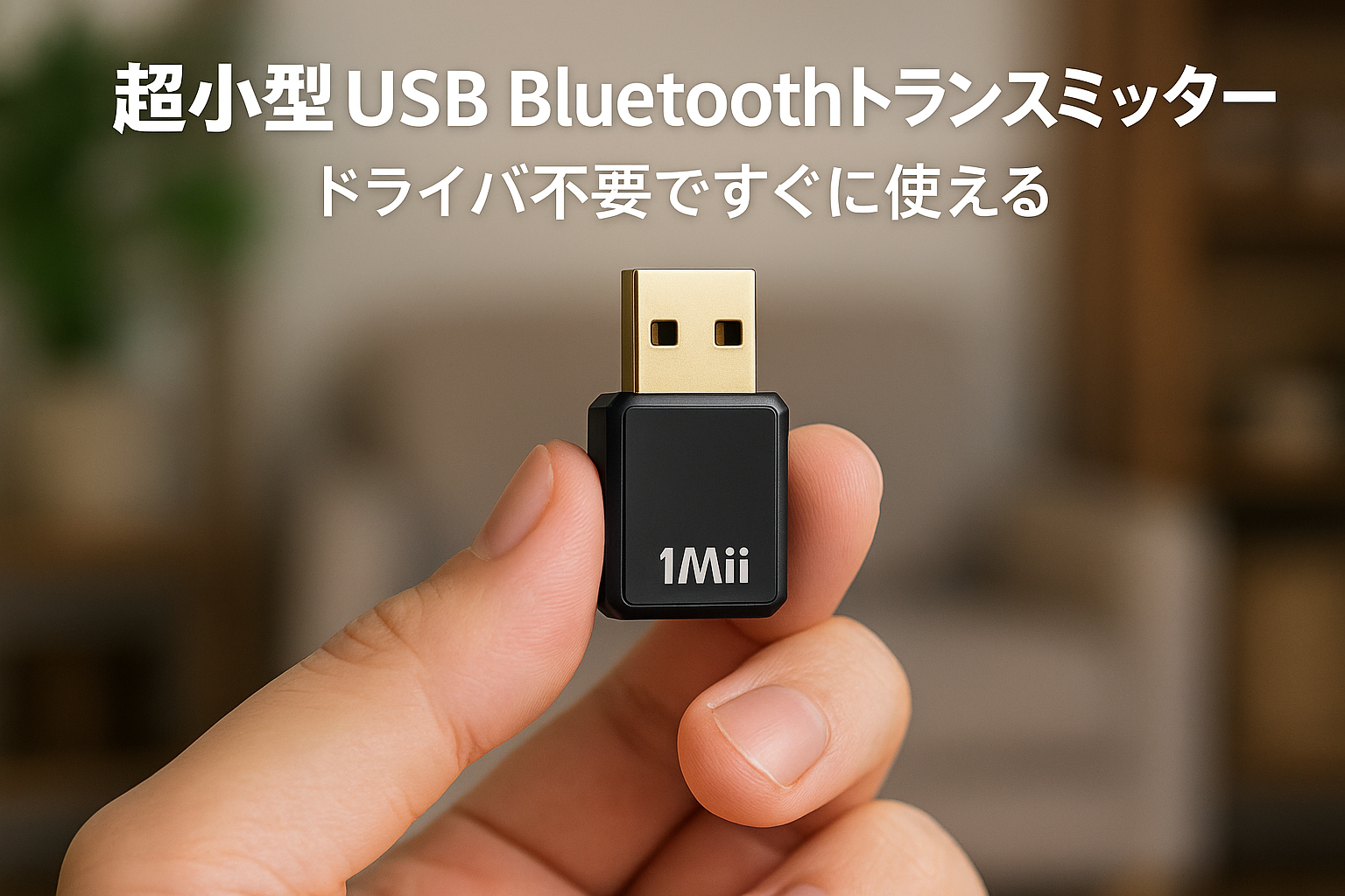 1Mii Bluetooth 5.3 usbアダプタ トランスミッター 送信機 ドライブのインストール不要、PS4/PCからBluetoothイヤホン/へツドセットにオーディオを送信する用、超小型 sbc/aptx/aptx-ll低遅延/aptx-HD/aptx-adaptive対応 B10