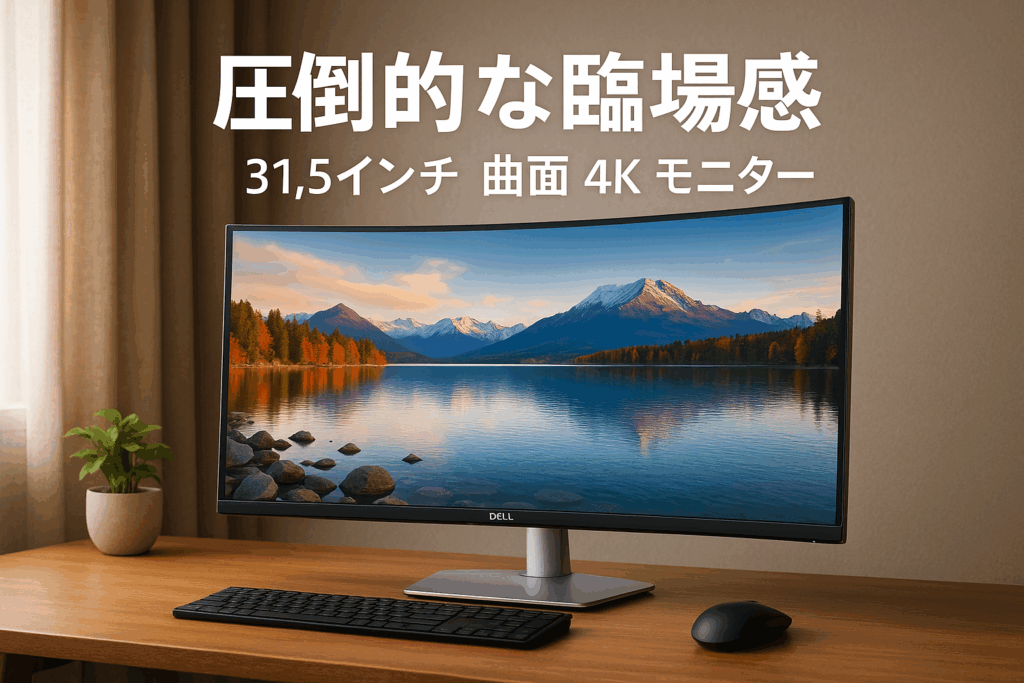 Dell S3221QS 31.5インチ 曲面 4K モニター ディスプレイ (3年間無輝点交換保証/VA 非光沢 1800R/DisplayPort HDMI x2/sRGB 99%/高さ調整/AMD FreeSync/スピーカー)