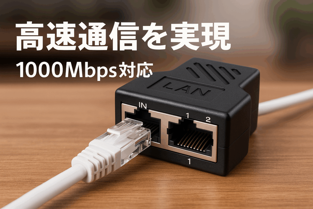 LAN 分配器 1入力2出力 SP918 1000Mbps 高速 RJ45 分岐 二股 LAN スプリッター イーサネット Splitter 素早く データー伝送 PS5 PS4 対応 PC 対応
