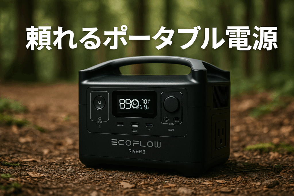 EcoFlow RIVER 3(230) ポータブル電源 230Wh容量 GaN採用 リン酸鉄リチウムイオン電池 30dB静音設計 UPS機能 軽量 AC定格300W /サージ600W USB-A/C キャンプ アウトドア 停電対策 防災グッズ (エコフロー リバー3)