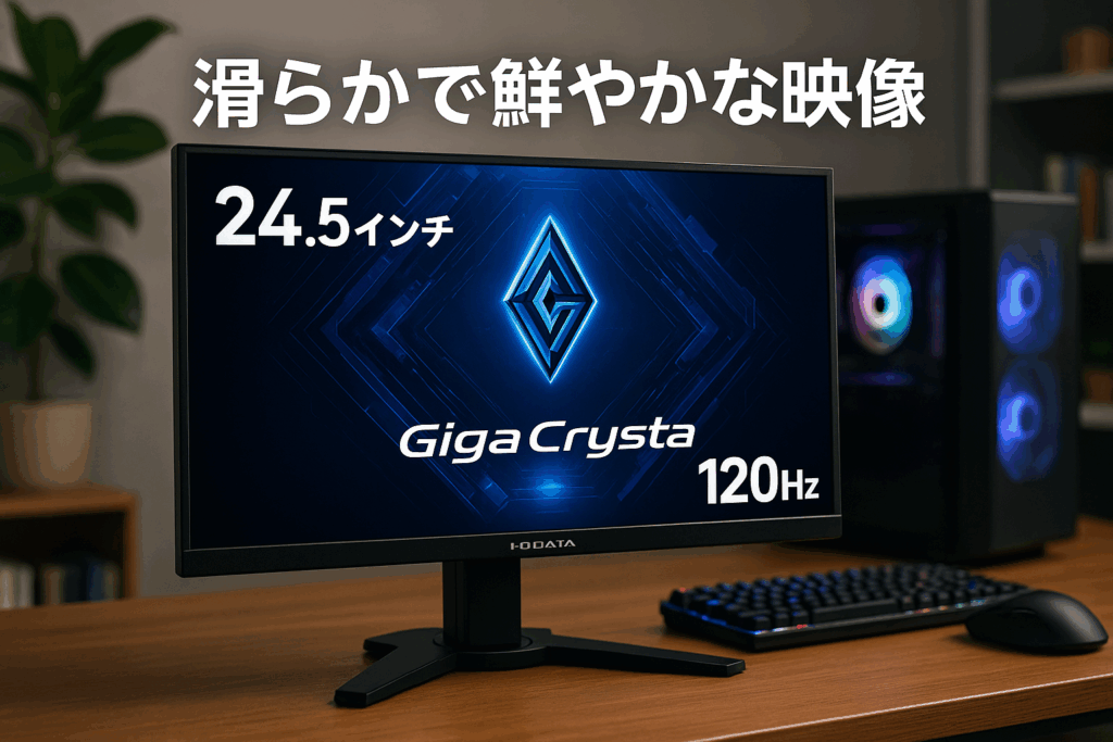 IODATA ゲーミングモニター 24.5インチ GigaCrysta 120Hz HFSパネル ブラック 無輝点保証対応 (HDMI/DisplayPort/VESA対応/チルト角調整/土日サポート/日本メーカー/無輝点保証) EX-GD251SH