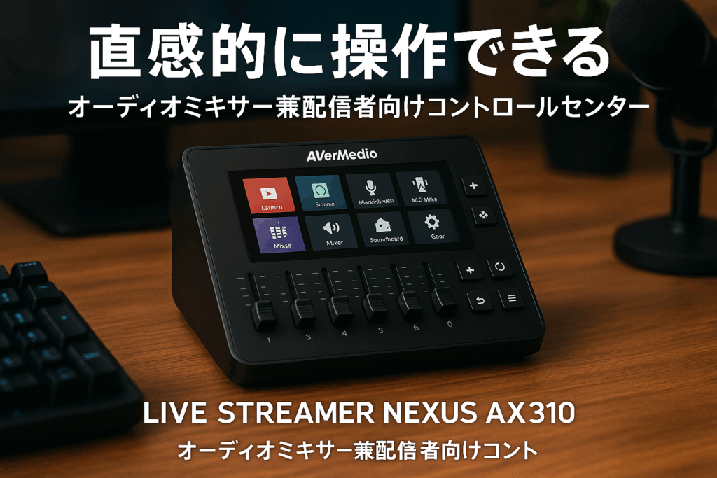 AVerMedia LIVE STREAMER NEXUS AX310 オーディオミキサー & 配信者向けコントロールセンター DV602