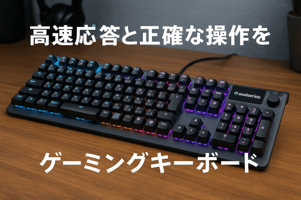 SteelSeries ラピッドタップ ラピッドトリガー ゲーミングキーボード 有線 日本語配列 防音設計 磁気ホール効果センサー OmniPointスイッチ 有機ELディスプレイ搭載 Apex Pro Gen 3 JP ブラック フルサイズ 64665