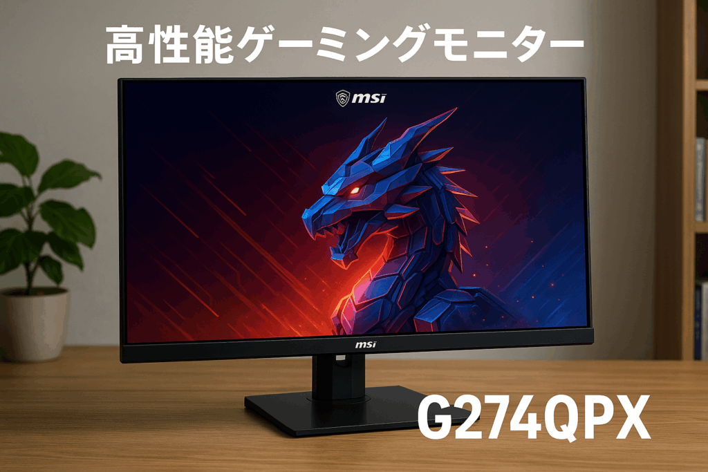 MSI ゲーミングモニター G274QPX 27インチ/WQHD/RAPID IPSパネル/240Hz/1ms(GTG)/G-SYNC Compatible/DisplayHDR 400/HDMI/DP/USB Type-C(最大65W)/縦横回転・高さ調整/メーカー3年保証