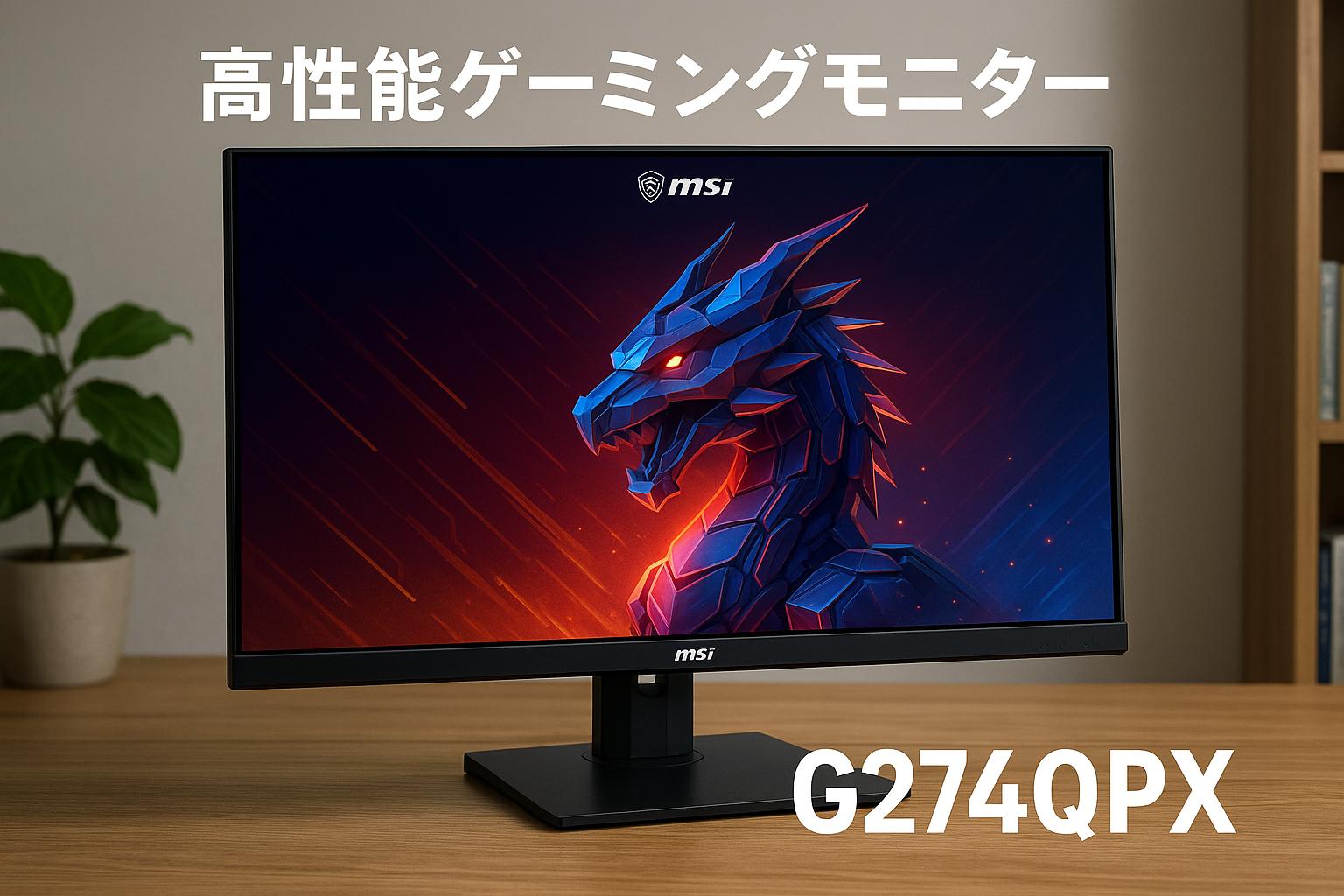 MSI ゲーミングモニター G274QPX 27インチ/WQHD/RAPID IPSパネル/240Hz/1ms(GTG)/G-SYNC Compatible/DisplayHDR 400/HDMI/DP/USB Type-C(最大65W)/縦横回転・高さ調整/メーカー3年保証