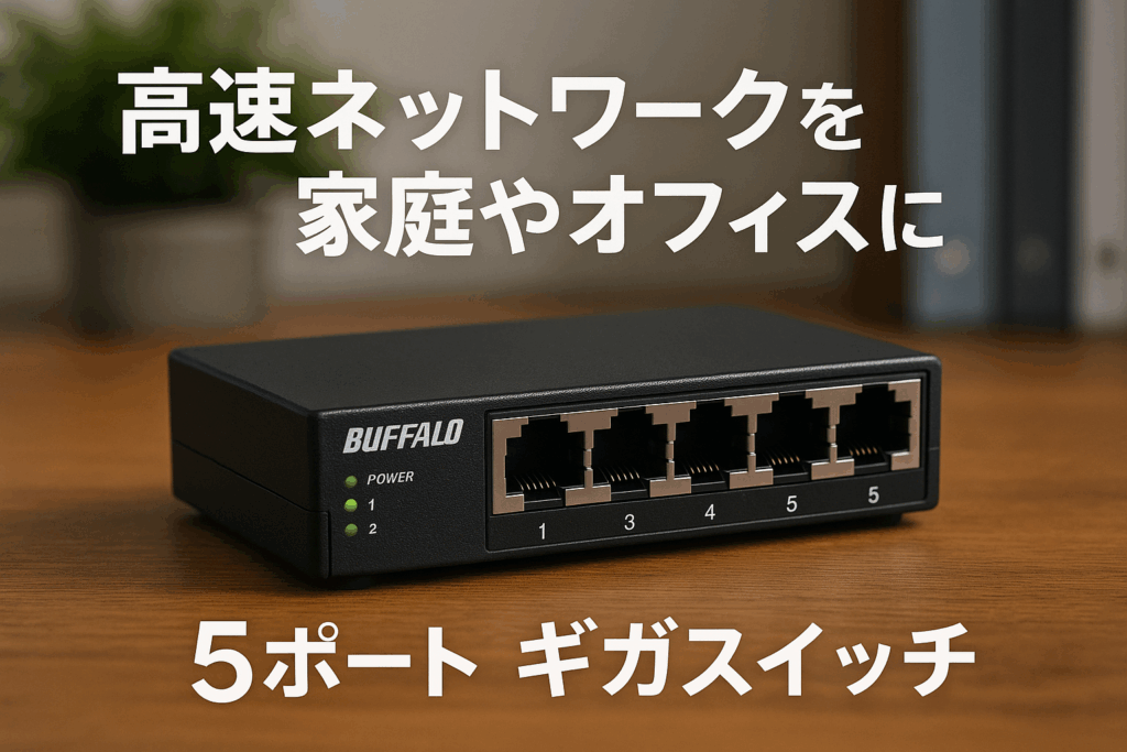 バッファロー Giga対応 スイッチングハブ 5ポート プラスチック筐体 AC電源 壁掛け 日本メーカー エコパッケージ ブラック LSW-5GPE/NBK