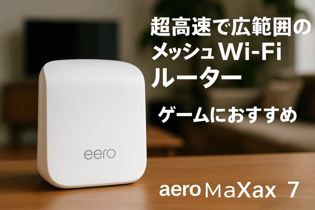 Amazon eero Max 7 - メッシュwifi ルーター | 10Gbpsイーサネット | Wi-Fi 7 | BE20800 | 最大wifi範囲230m² | 同時接続デバイス約200台 | ゲームにおすすめ