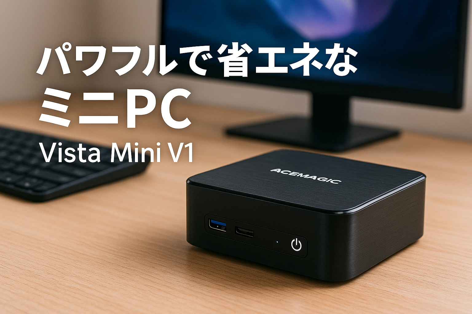 ミニPC Intel Twin Lake N150初登場 ACEMAGIC Mini PC Vista Mini V1 16GB 512GB パワフル＆省電力 ミニパソコン Windows11 Pro 7nm/3.6GHz/4コア4スレッド 小型pc省スペース 4K@60Hz HDMI2.0/DP/USB3.2高速放熱＆静音性WiFi5G/BT4.2/RJ45LANポー/TDP6W Vesa対応