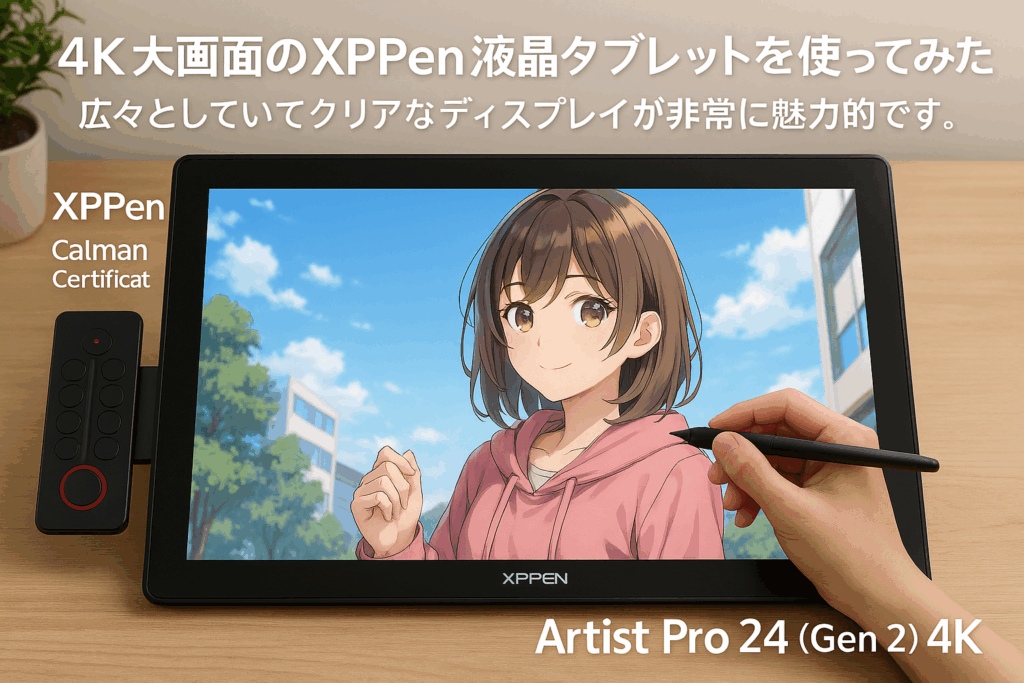 XPPen 液タブ 23.8インチ 液晶タブレット 4K大画面 Calman認証ディスプレイ 2種X3 Proペン 左手デバイス付き デザイン マンガ制作 お絵描きソフトウェア付 Android Windows macOS対応 「2年メーカー保証」 Artist Pro 24（Gen 2）4K