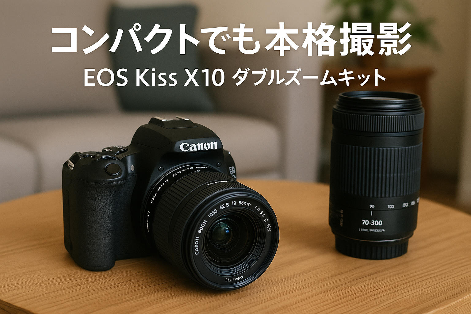 Canon デジタル一眼レフカメラ EOS Kiss X10 ダブルズームキット ブラック EOSKISSX10BK-WKIT