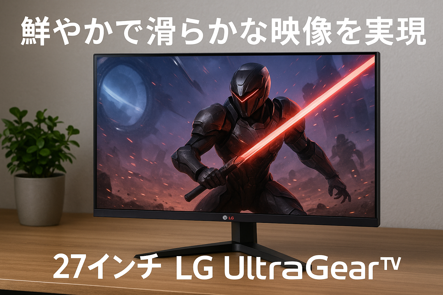 27GR75Q-B 27インチ LG UltraGear™ WQHD(2560×1440)/ ゲーミングモニター/アンチグレア/165Hｚ/IPS 1ms（GTG）/FreeSync™ Premium/HDR10/DisplayPort/HDMI/チルト､高さ調整対応