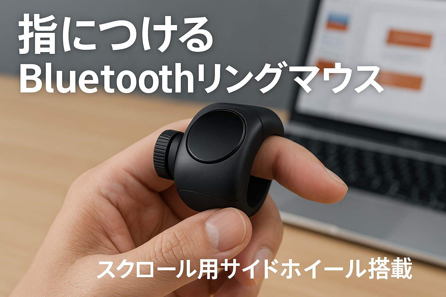 サンワサプライ リングマウス Bluetooth接続 スクロール用サイドホイール搭載 Type-C充電式 PowerPoint・Keynote操作対応 MA-BTRING5BK