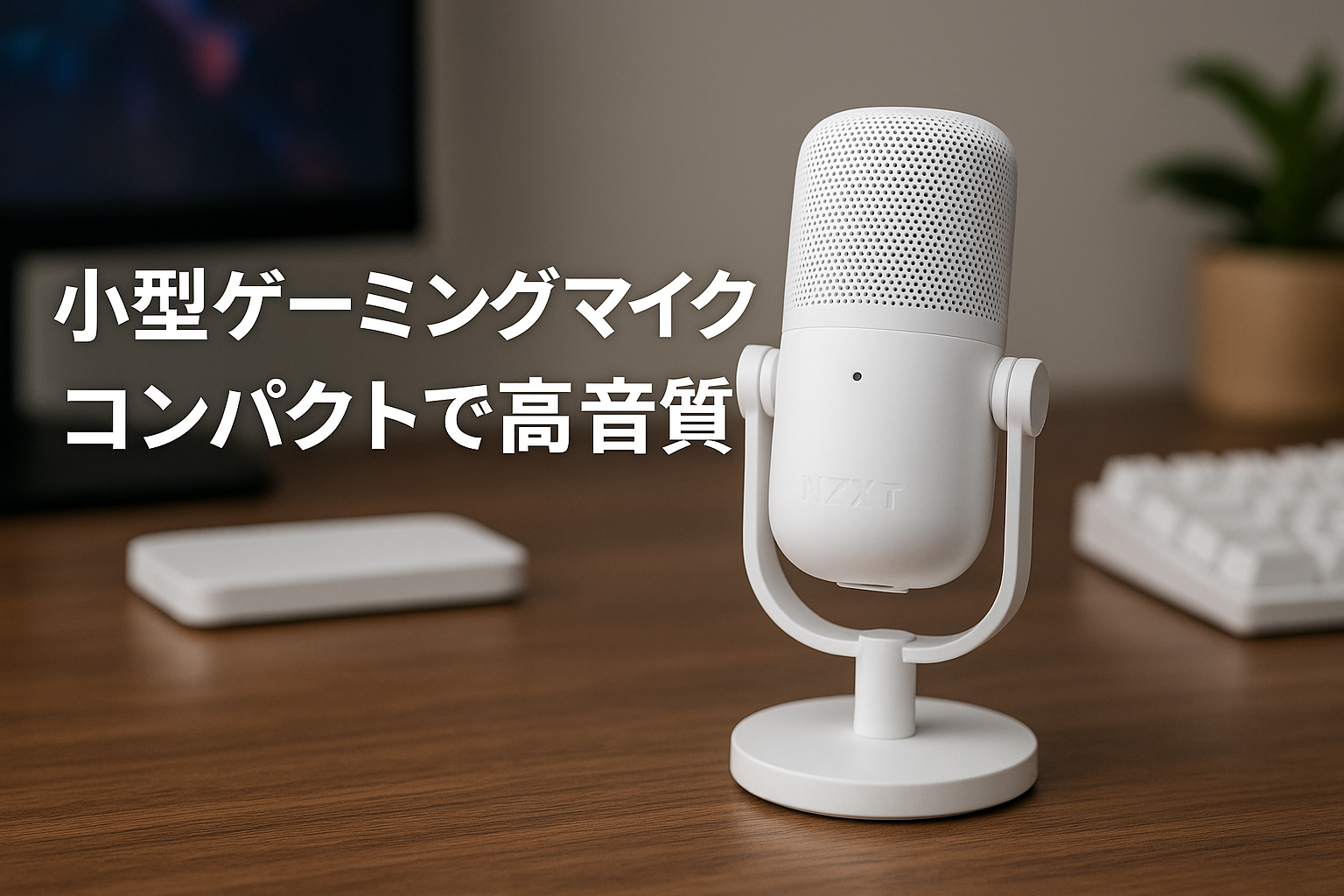 NZXT Capsule Mini White カーディオイド スモールゲーミングマイク AP-WMMIC-W1 SP1083 有線
