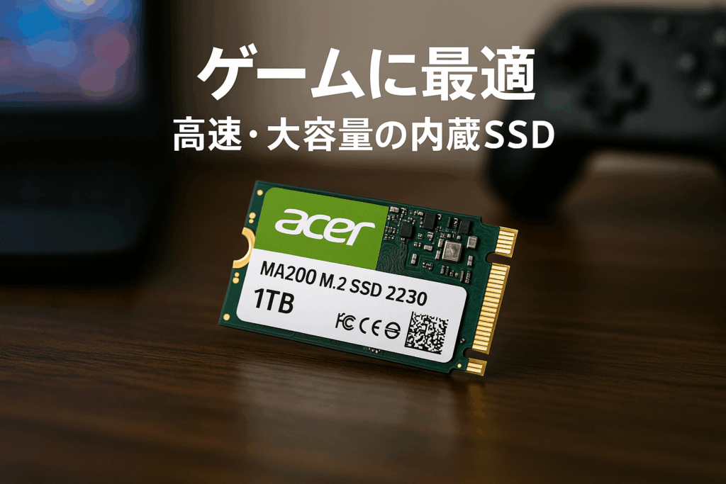 Acer MA200 M.2 SSD 1TB PCIe Gen4x4超簡単レビュー。Steam Deck