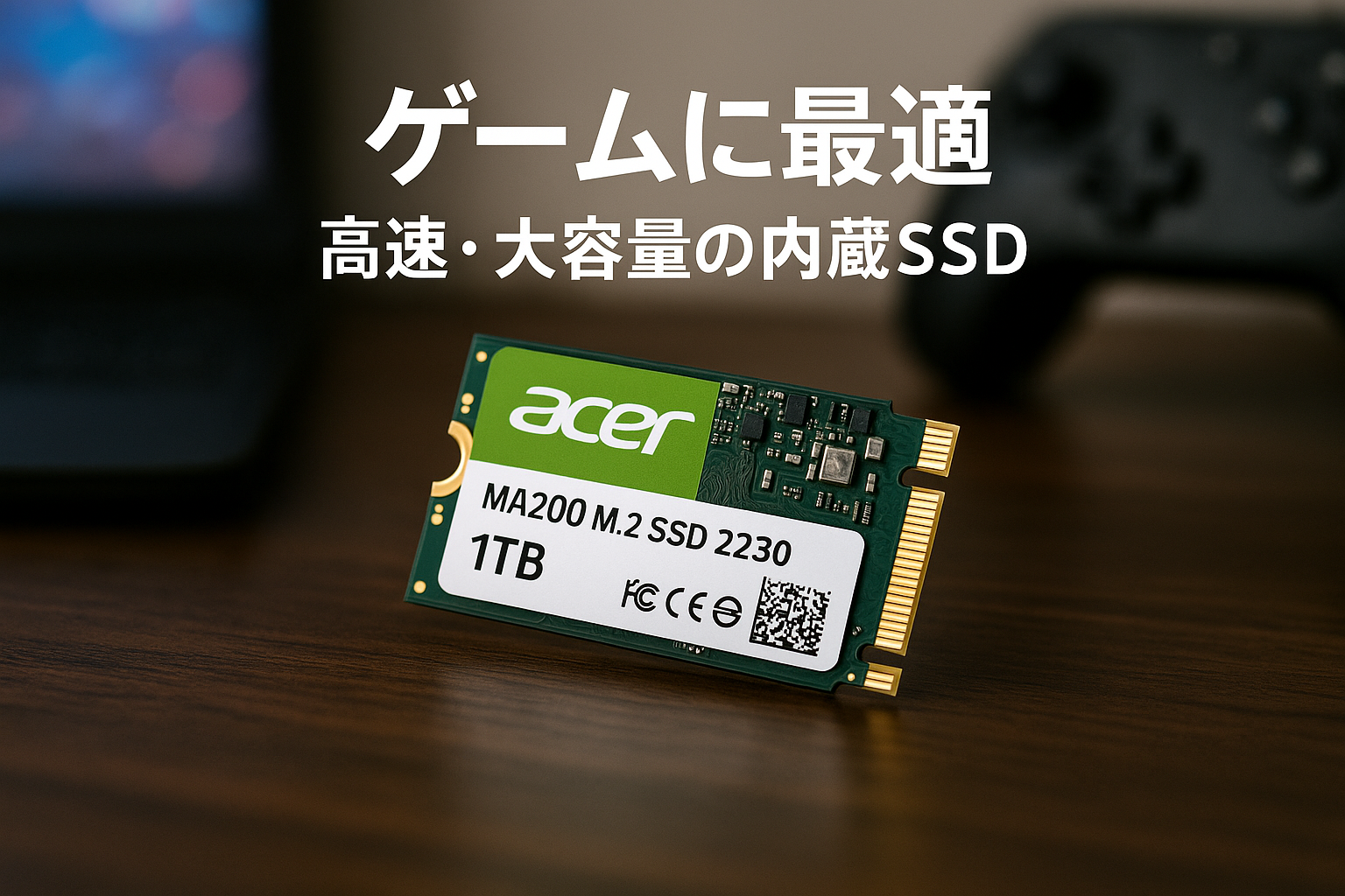 Acer MA200 M.2 SSD 2230 内蔵SSD 1TB PCIe Gen4x4 NVMe ゲーム向け Steam Deck/ROG Ally対応 最大読込5200MB/秒 最大書込4700MB/秒 メーカー5年保証