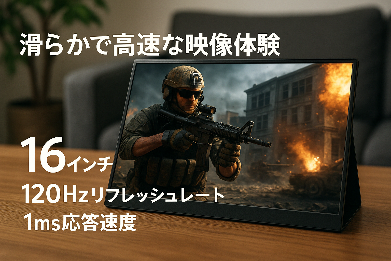 EVICIV モバイルモニター 16インチ ゲーミングモニター120Hz 1ms高速応答 1920x1200FHD ゲームモニター 16:10非光沢IPS液晶パネル スイッチ用モニター モバイルディスプレイ 100%sRGB 薄型 軽量 狭額縁 HDRモード VESA対応 ブルーライト機能 USB/Type-C/標準HDMI端子 PS4/PS5/XBOX/Switch/PC/Macなど対応