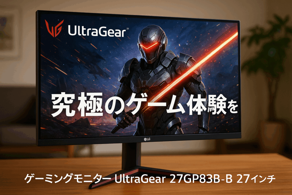 LG ゲーミングモニター UltraGear 27GP83B-B 27インチ/WQHD(2560×1440)/Nano IPS/1ms(GtoG)/165Hz/DCI-P3 98%/G-SYNC Compatible、Freesync Premium/HDR対応/HDMI×2,DisplayPort/ピボット,高さ調節対応/無輝点保証