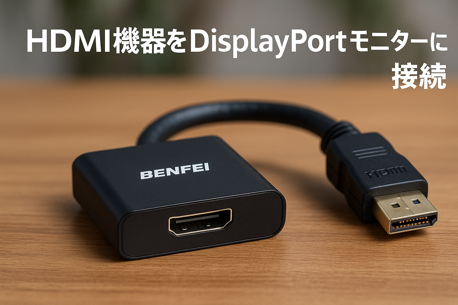 BENFEI HDMI - DisplayPort アダプタ（逆方向に非対応)ー HDMI ソース - DisplayPort モニター PC グラフィックカード ノートパソコン Xbox One(360) 対応 4K@60Hz 2K@60Hz 1080P@165Hz