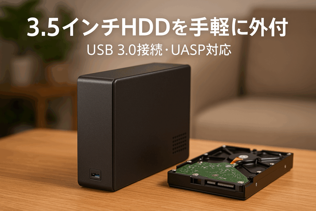 アイネックス USB3.0接続 UASP対応 3.5インチHDDケース HDE-08
