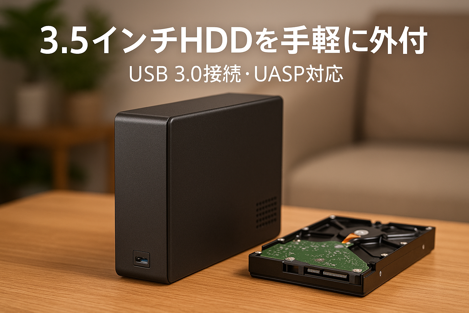 アイネックス USB3.0接続 UASP対応 3.5インチHDDケース HDE-08