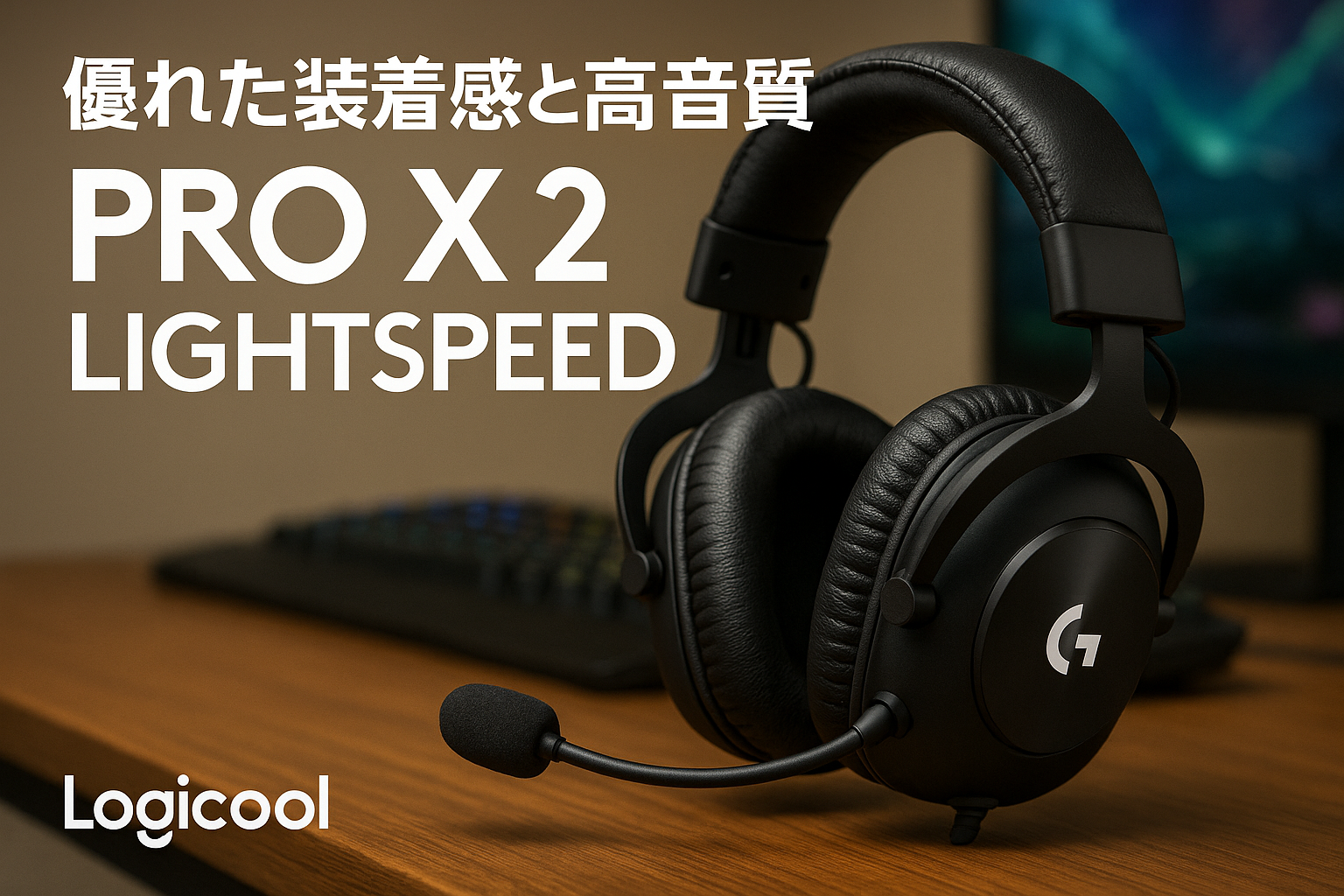 Logicool G PRO X 2 LIGHTSPEED ワイヤレス ゲーミングヘッドセット G-PHS-005WLBKd グラフェンドライバー 搭載 マイク付き Bluetooth 3.5mmケーブル 有線 対応 Dolby 7.1ch 50時間連続使用可能 軽量 PS5 PS4 国内正規品 ※Amazon.co.jp限定 壁紙ダウンロード付き
