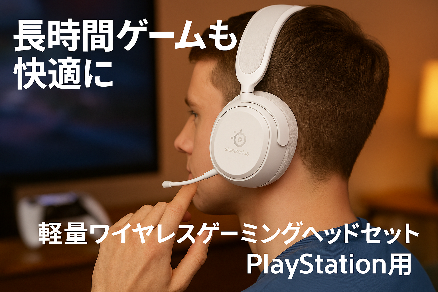 SteelSeries ワイヤレス ゲーミングヘッドセット Arctis Nova 5P white ヘッドホン 軽量 無線 ワイヤレス PlayStation用 急速充電 60時間連続使用可能 調整可能 国内正規品 メーカー保証1年 61674 ホワイト