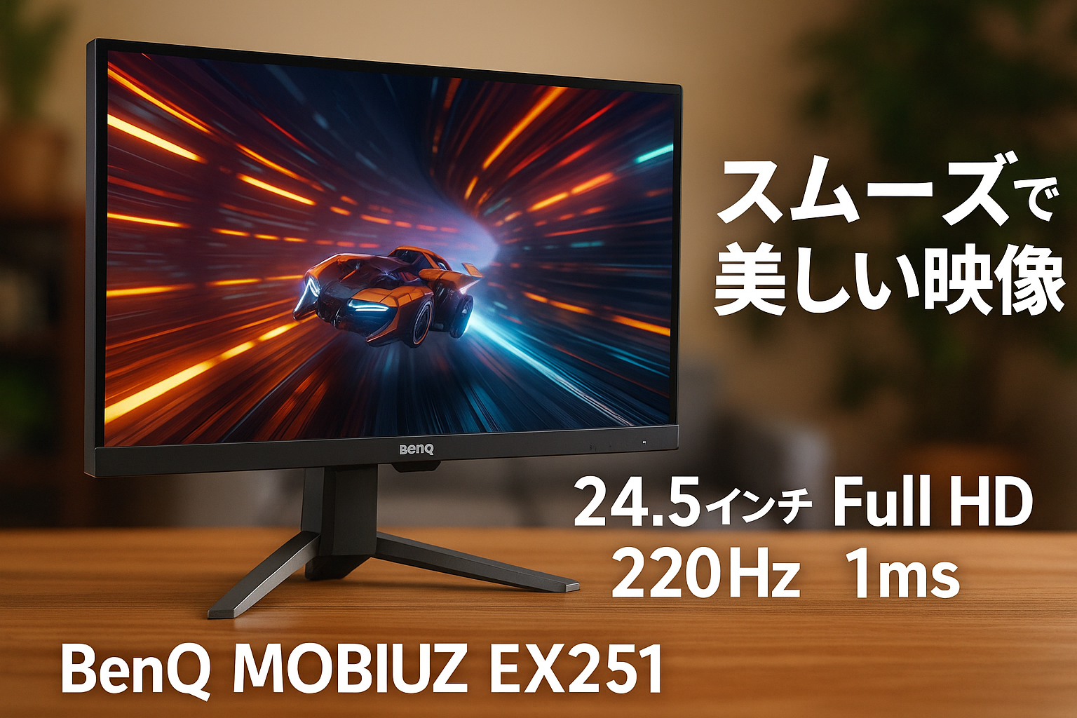 ベンキュージャパン BenQ MOBIUZ EX251 ゲーミングモニター(24.5インチ/Full HD/220Hz/1ms/HDR 400/スピーカー(2.5W×2)搭載/FreeSync/輝度自動調整(B.I.+ Gen2)搭載)