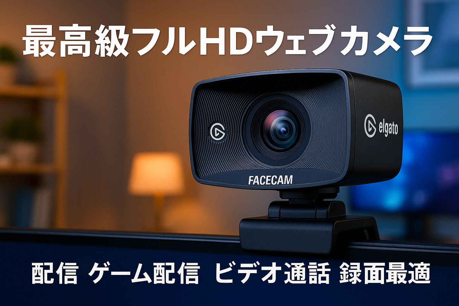 Elgato Facecam MK.2 – 最高級フルHDウェブカメラ, 配信、ゲーム配信、ビデオ通話、録画に最適、HDR対応、Sonyセンサー、PTZコントロール – OBS, Zoom、Teams、その他に対応、PC/Mac対応