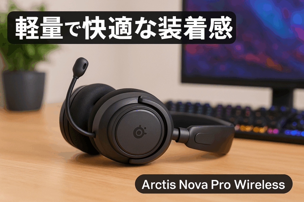 SteelSeries ゲーミングヘッドセット ヘッドホン Arctis Nova Pro Wireless 軽量 無線 ワイヤレス 密閉型 ハイレゾ アクティブノイズキャンセリング搭載 PC PS5 PS4 Switch 対応 Hi-Fiサウンド 61520 ブラック 調整可能