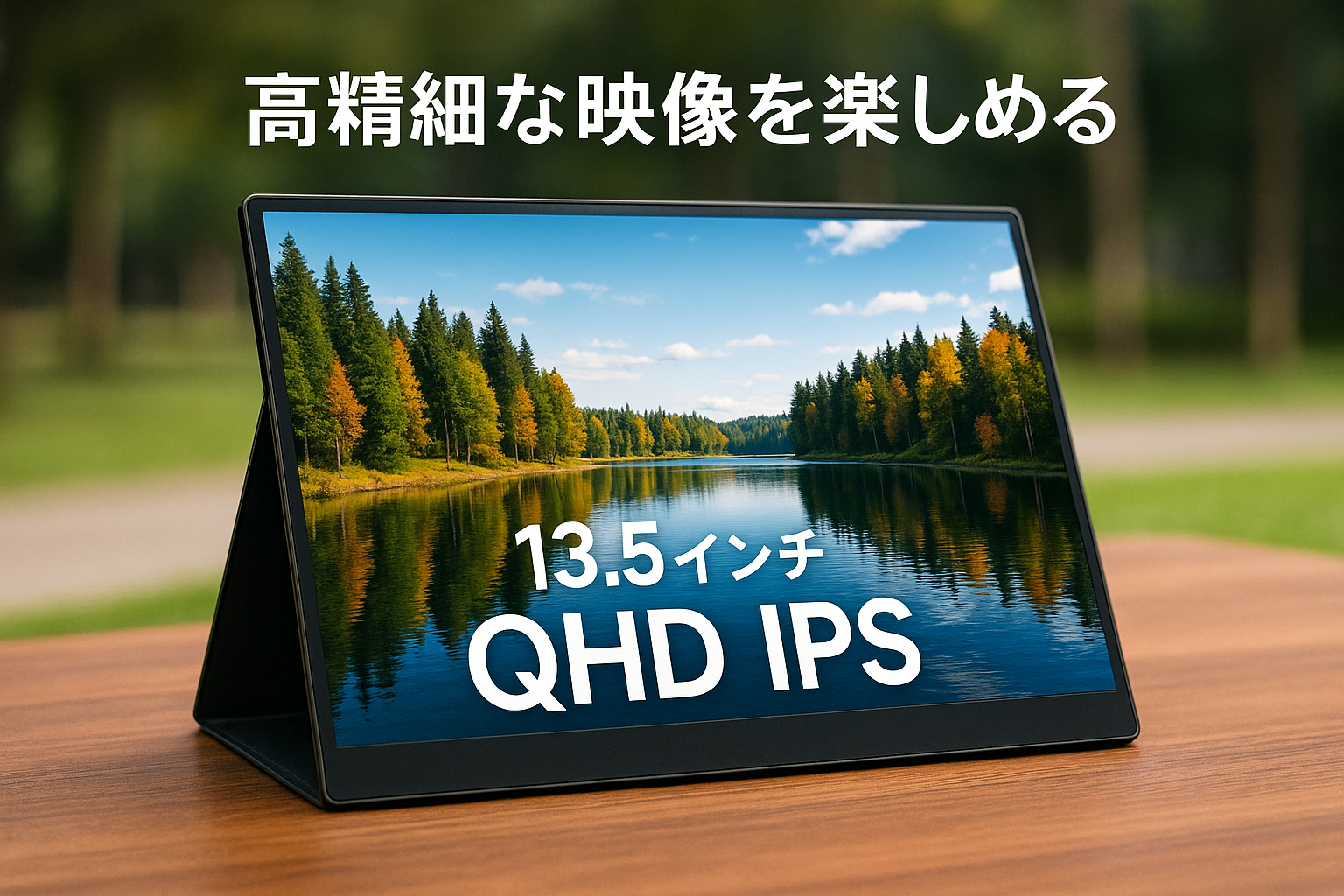 Upperizon モバイルモニター 13.5インチ 2K 非光沢IPS 100%sRGB 高輝度400nits 軽量 薄型 QHD 3:2(2256×1504) 持ち運び スタンドカバー付 VESA スピーカー USB Type-C×2 MiniHDMI×1 PC/スマホ/Switch/ゲーム機 リモートワーク ポータブルモニター モバイルディスプレイ サブモニター Z-135Q