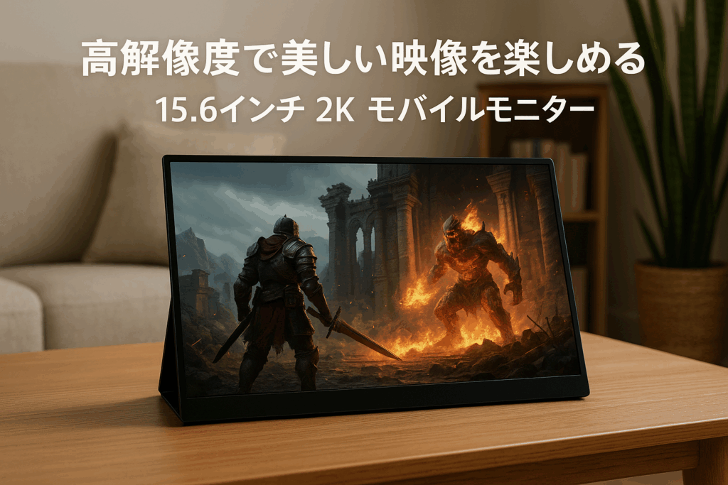 モバイルモニター 15.6インチ2K モバイルディスプレイ 3:2画面比 ゲームモニター 100%sRGB広色域 500nits 高輝度 薄型 軽量 ポータブルモニター 2560*1680 内蔵スピーカー VESA対応 45°調整可能ブラケット 付き Type-C/HDMI接続可PS4/Switch/PC/Macなど対応
