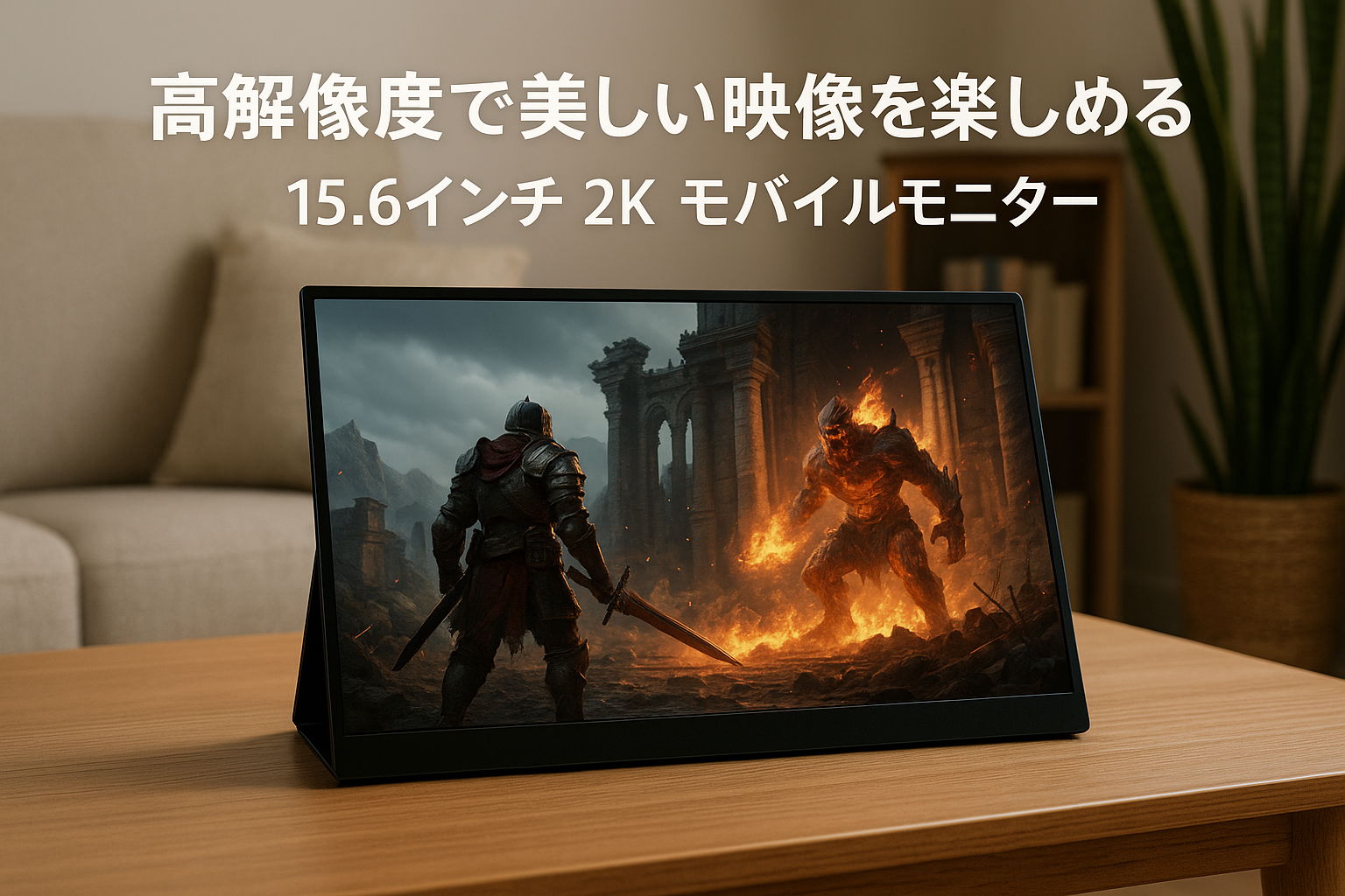 モバイルモニター 15.6インチ2K モバイルディスプレイ 3:2画面比 ゲームモニター 100%sRGB広色域 500nits 高輝度 薄型 軽量 ポータブルモニター 2560*1680 内蔵スピーカー VESA対応 45°調整可能ブラケット 付き Type-C/HDMI接続可PS4/Switch/PC/Macなど対応
