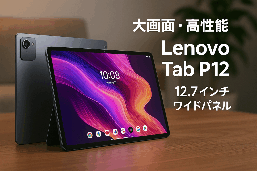 Lenovo Tab P12 タブレット (12.7インチ ワイドパネル Android 13 MediaTek Dimensity 7050 8GB 128GB Wi-Fi 対応) ストームグレー ZACH0002JP 【AndroidOS】