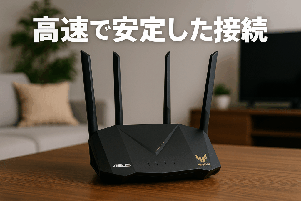 ASUS WiFi TUF-AX4200 無線 ルーター 最新規格WiFi6 3603+574Mbps v6プラス/ OCNバーチャルコネクト対応 デュアルバンドゲーミング。 2.5G WANポート 2.0GHzクアッドコアCPU メッシュ/セキュリティ機能付 3階建4LDK