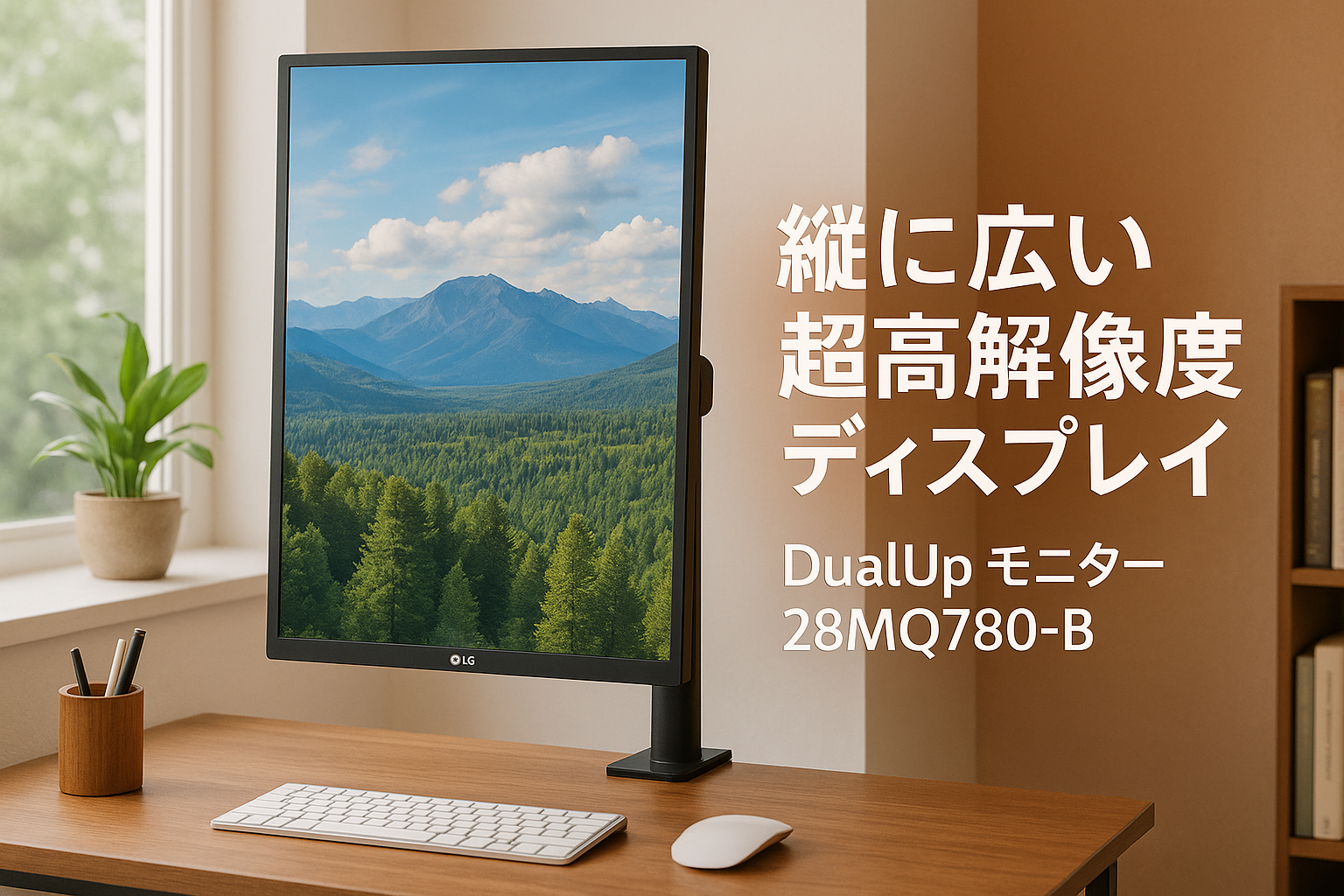 LG デュアルアップ モニター 28MQ780-B 27.6インチ/アスペクト比 16:18 SDQHD(2560×2880)/Nano IPS 非光沢/DCI-P3 98%/USB Type-C、HDMI×2、DisplayPort/スピーカー搭載/高さ調節、スイベル、ピボット