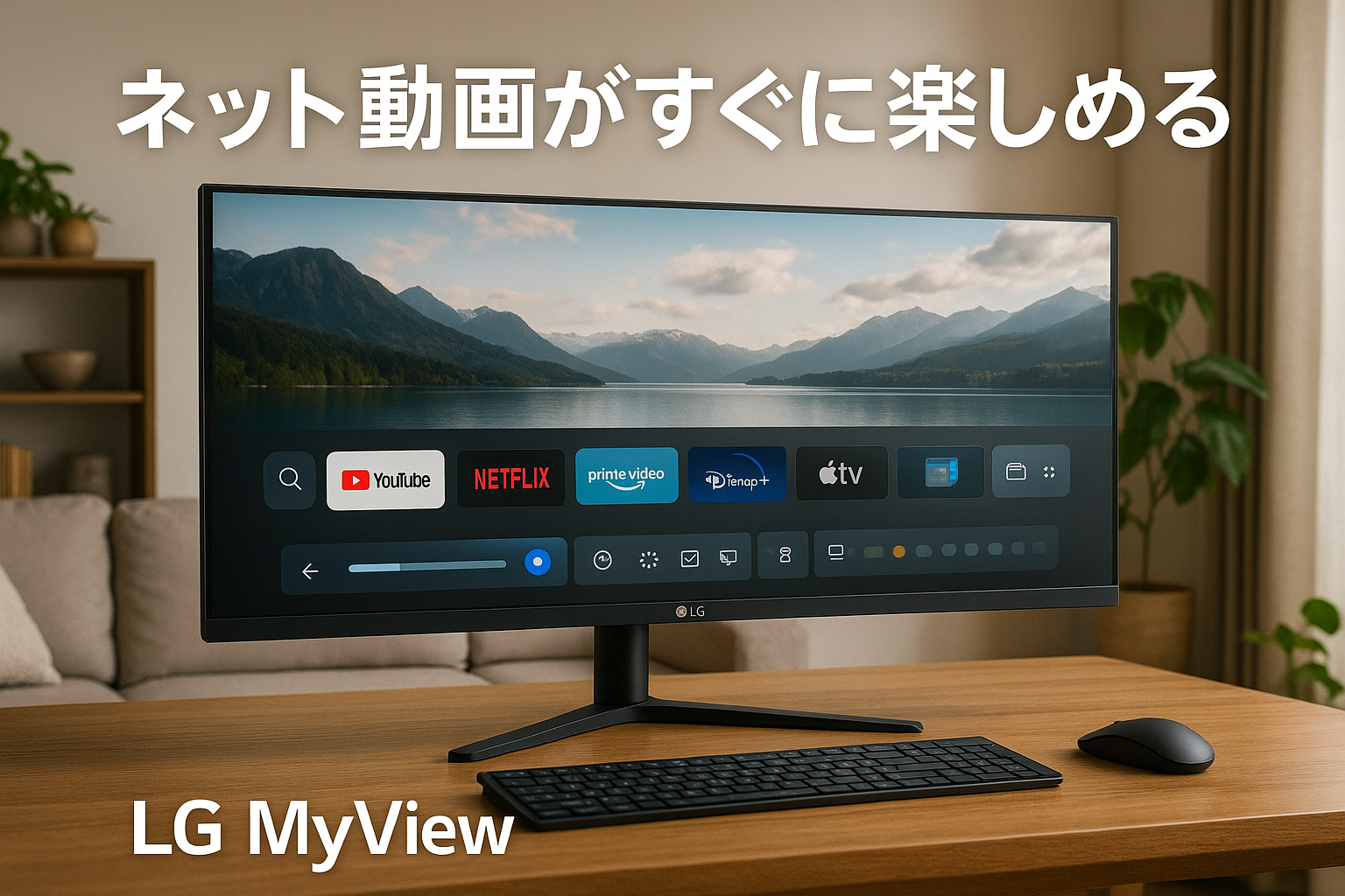 LG スマートモニター MyView Smart Monitor 34SR60QC-B 34インチ/3440×1440/100Hz/webOS/sRGB 99%/HDR/アンチグレア/Miracast/AirPlay 2/チューナーレステレビ/ 3年安心・無輝点保証