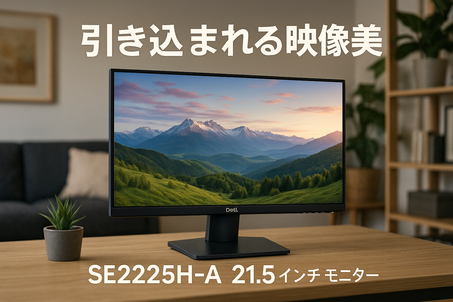 Dell SE2225H-A 21.5インチ モニター(5年保証/FHD/VA,非光沢/HDMIx1,VGAx1/傾き調整)