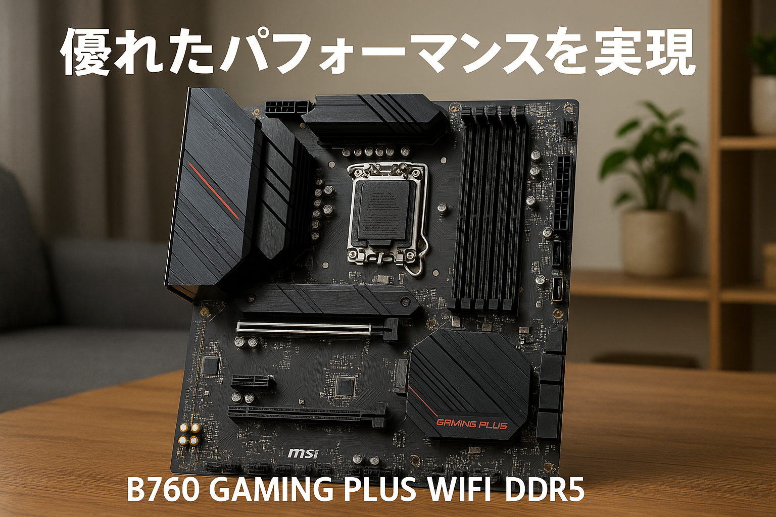 MSI B760 GAMING PLUS WIFI/A DDR5 マザーボード 第13/12世代CPU(LGA1700)対応 PCIEスロット5基 ATX [Intel B760] MB6246