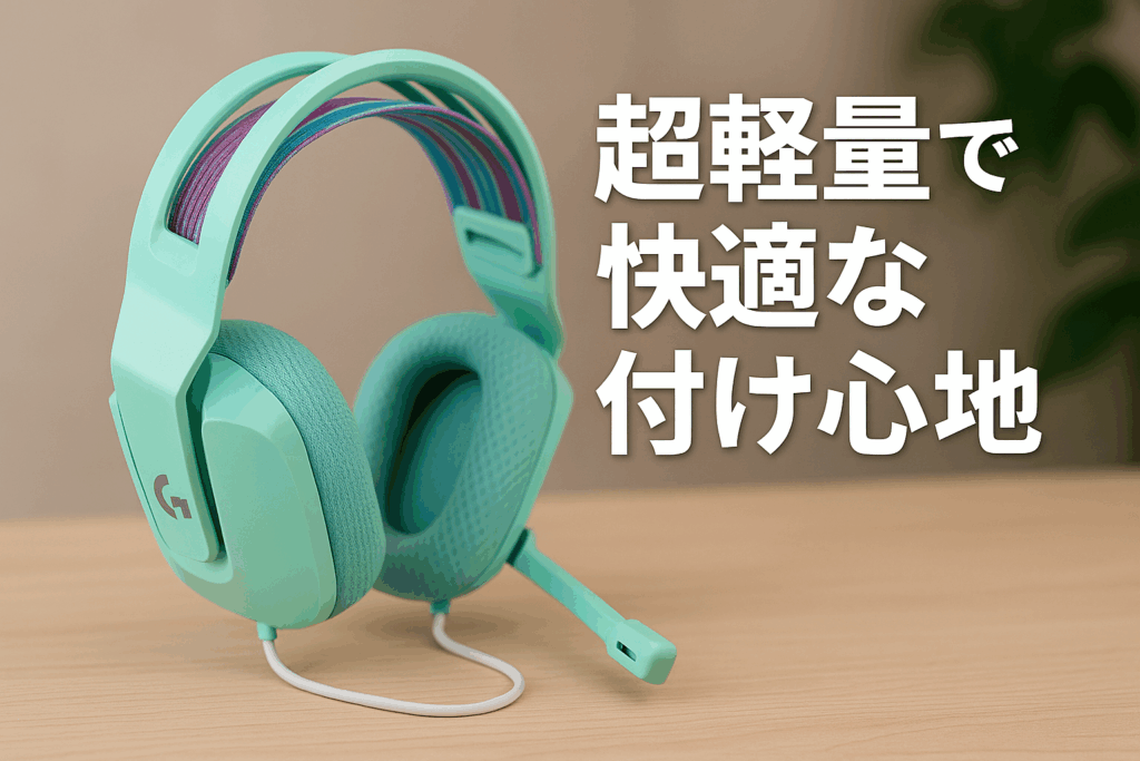 Logicool G ゲーミングヘッドセット G335 ゲーミング ヘッドセット G335MN 超軽量 222g 3.5mm 有線 立体音響 ステレオ 2.1ch フリップミュート マイク付き PS5 PS4 PC Switch Xbox スマホ 対応 ヘッドホン ヘッドフォン ミント 国内正規品