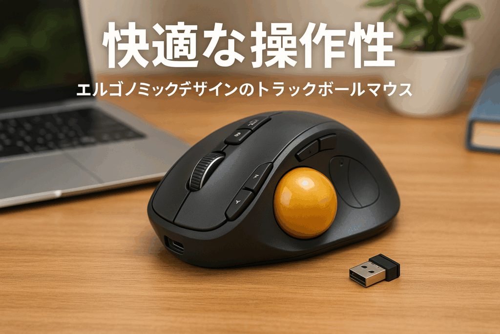 ProtoArc トラックボールマウス EM01 NL 2.4GとBluetooth両対応 3台デバイス同時接続ワイヤレスマウス 5段階調節DPI 7ボタン トラックボールマウス無線 windows/mac/iPad対応 USB-C充電式 900mAh大容量電池搭載 長時間PC作業 静音 自宅/オフィス用 USBレシーバー付属 多色ボール選べる 日本語取扱説明書 (JP, はちみついろ)