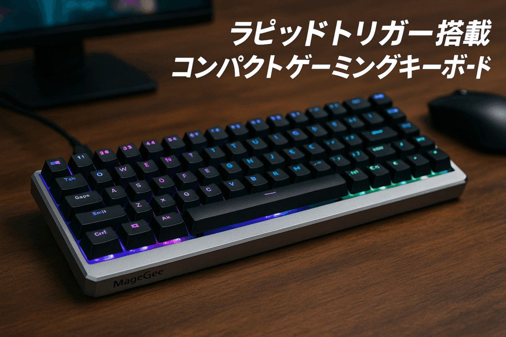 MageGee ラピッドトリガー キーボード | ゲーミングキーボード ラピッドトリガー | CNCアルミフレーム、RGB 有線 USB コンパクトゲーミング用 メカニカルキーボード (Captain72)