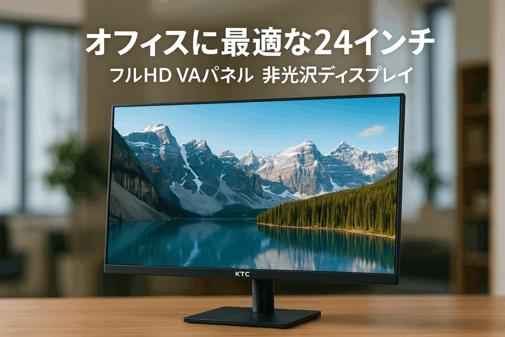 KTC 24インチ モニター H24V27超簡単レビュー。長時間作業でも
