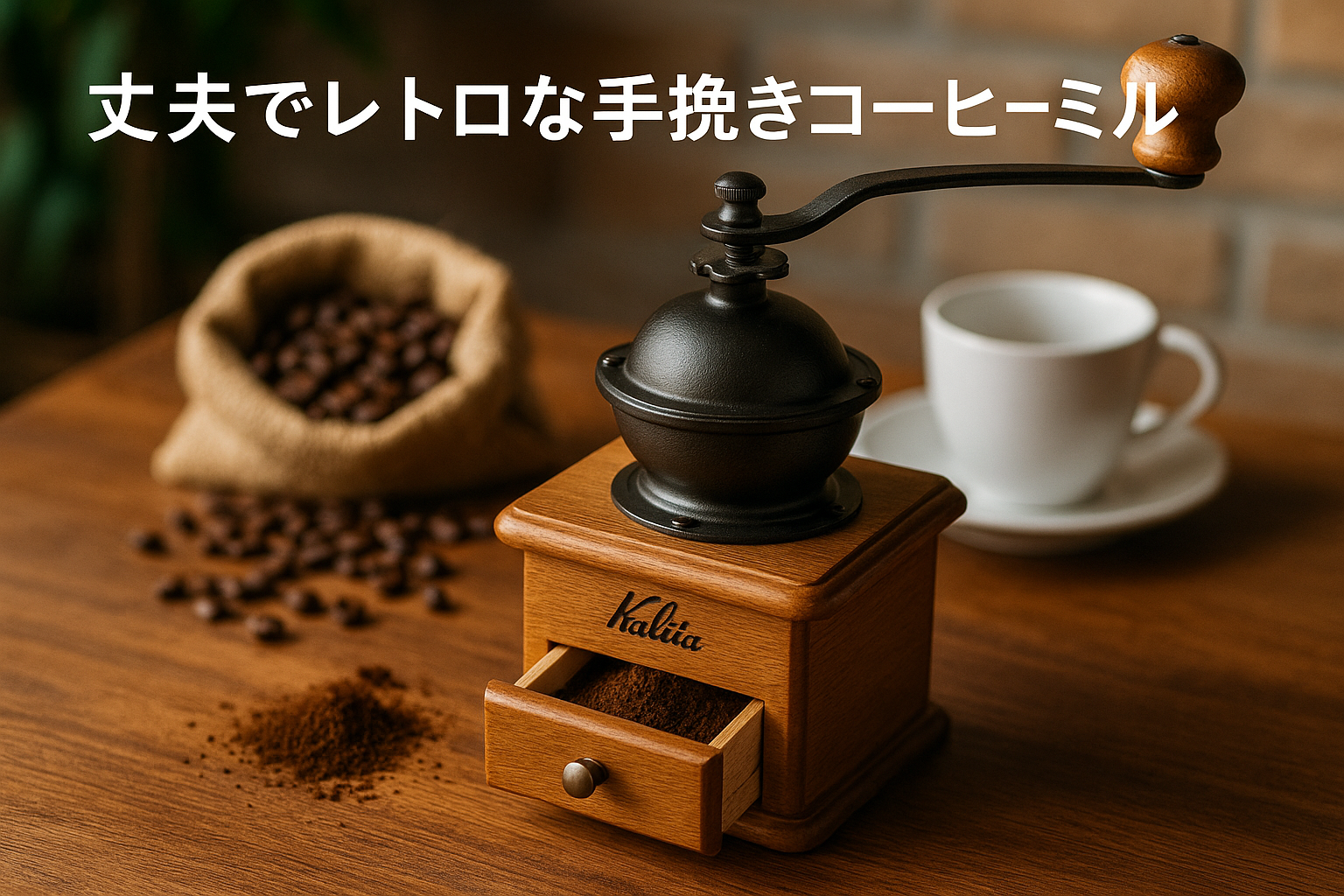カリタ Kalita コーヒーミル 木製 丈夫な鋳鉄製カッター KH-3AM 粗さ調整可能 手挽き コーヒーミル #42188 ミル グラインダー コーヒー初心者 小型 持ち運び 登山 カフェ インテリア レトロ 昭和 北欧 おしゃれ キャンプ アウトドア 喫茶店 アンティーク 結婚 祝い プレゼント 誕生日 女性 男性 還暦 退職 記念日 ギフト 贈り物 敬老
