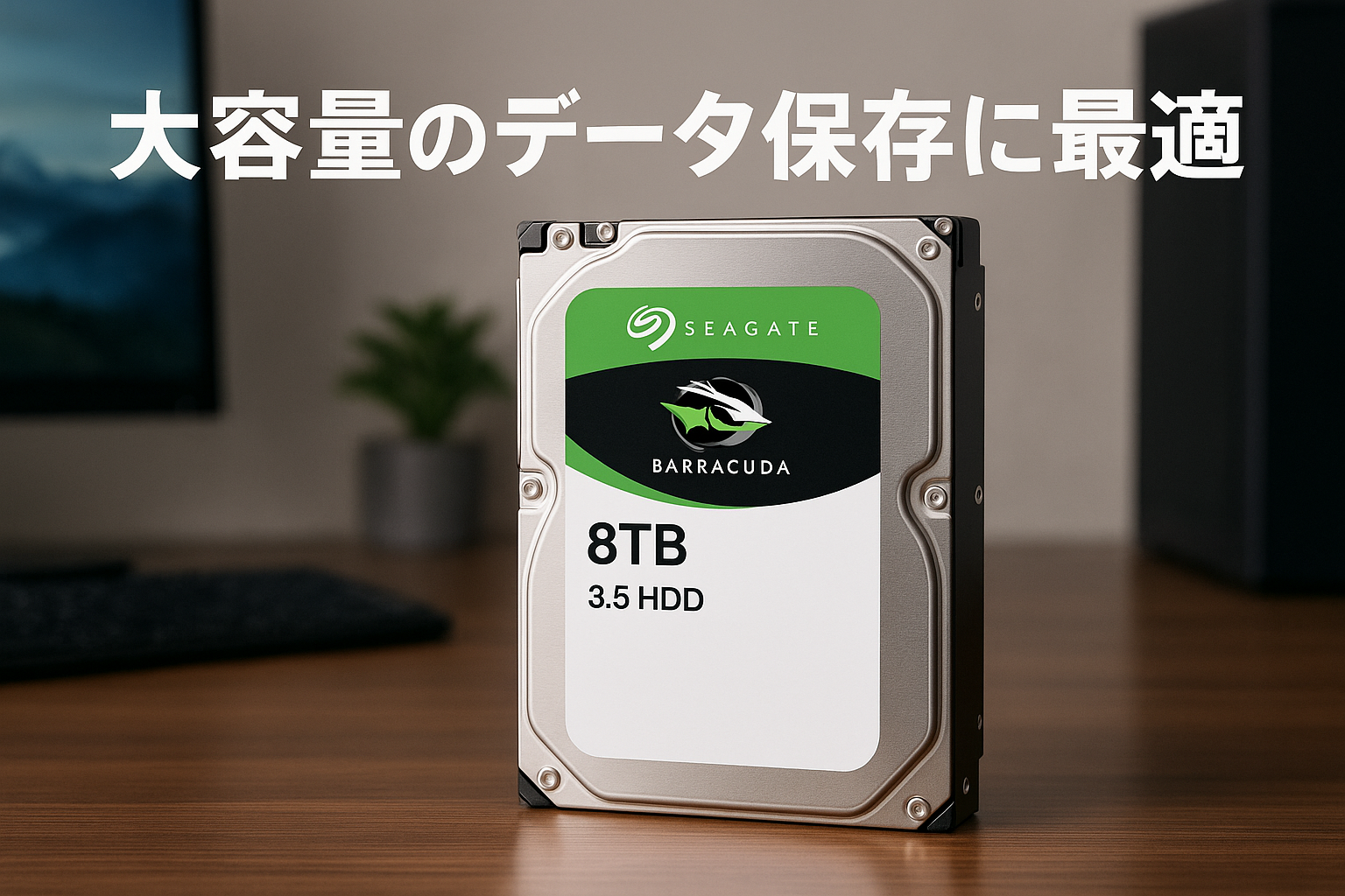 Seagate BarraCuda 3.5インチ 8TB 内蔵 ハードディスク HDD PC 2年保証 6Gb/s 256MB 5400rpm 正規代理店品 ST8000DM004