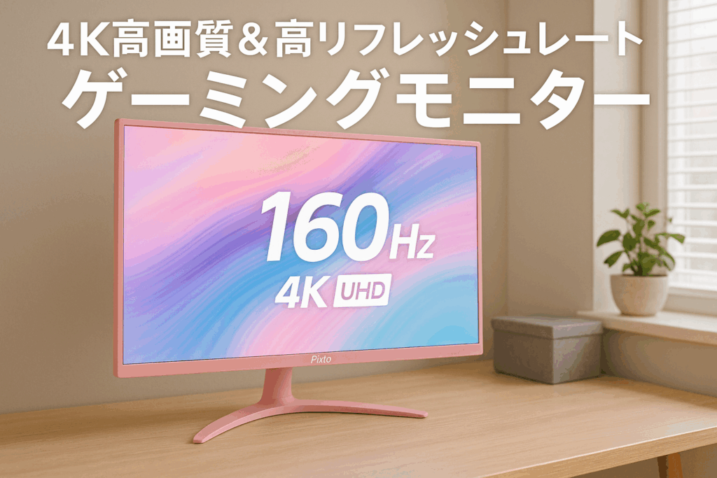 Pixio PX27U Wave Pastel Pink ゲーミングモニター 27インチ 160Hz 4K Fast IPS パステルピンク スピーカー内蔵 2年保証 30日間返品保証 PX27UWAVEK