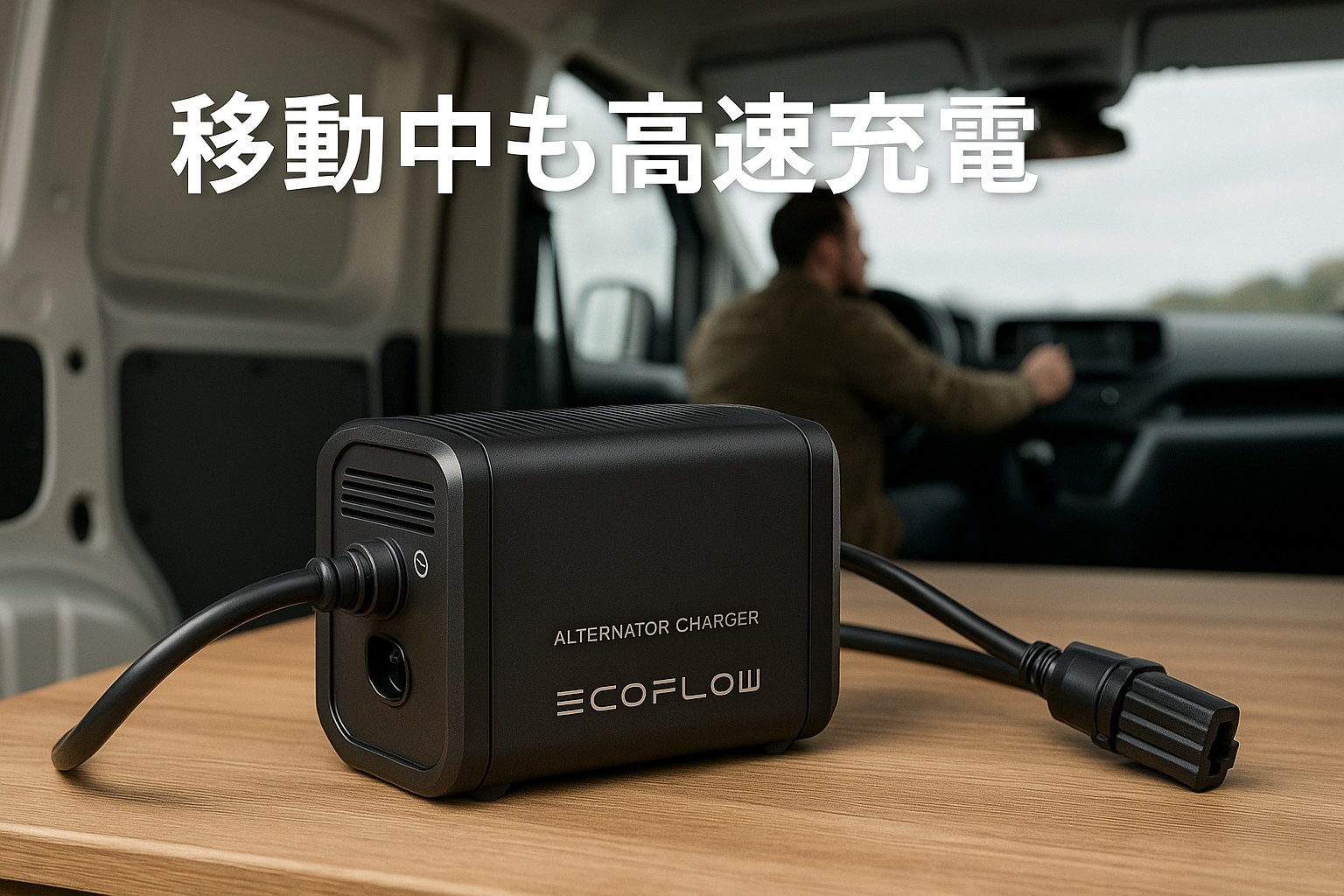 EcoFlow Alternator Charger オルタネーターチャージャー 走行充電器 ポータブル電源チャージャー エコフロー 800W高出力 1.3時間で1000Wh急速充電 充電・逆充電・バッテリーメンテナンス3つモード備え 取付簡単 過熱保護 EcoFlowポータブル電源に適用 移動中も高速充電