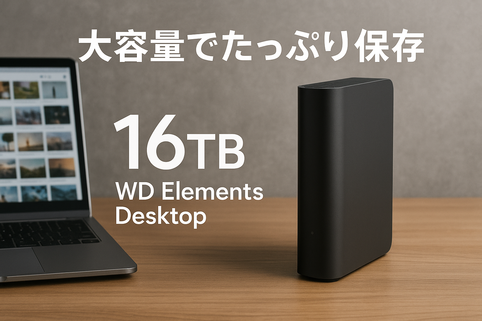 ウエスタンデジタル(Western Digital) WD デスクトップHDD 16TB USB3.0 WD Elements Desktop 外付けハードディスク / WDBBKG0160HBK-JESN メーカー2年保証 国内正規代理店品