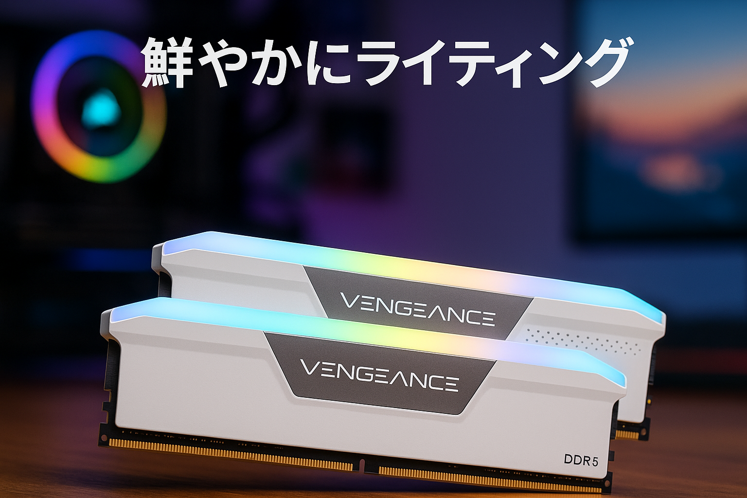 CORSAIR DDR5-6000MHz デスクトップPC用メモリ VENGEANCE RGB DDR5シリーズ (PC5-48000) Intel XMP メモリキット 32GB ホワイト [16GB×2枚] CMH32GX5M2E6000C36W
